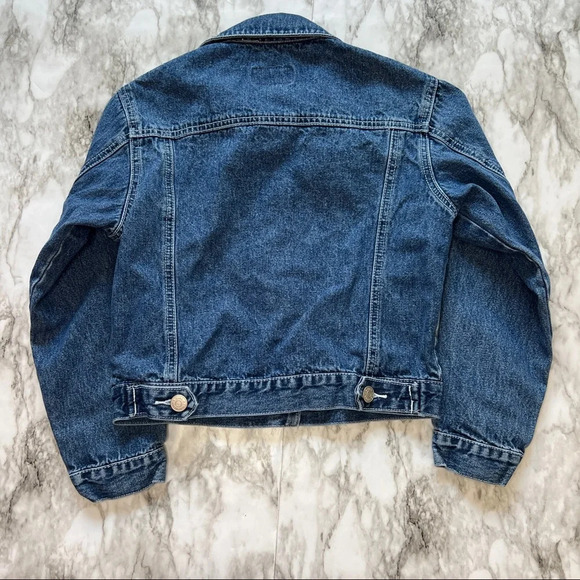 American Girl Denim Blue Jacket Girls Dark Wash Small - Picture 2 of 9